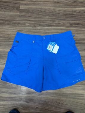 NWT Columbia PFG Permit II Blue 38x6 Nylon Shorts